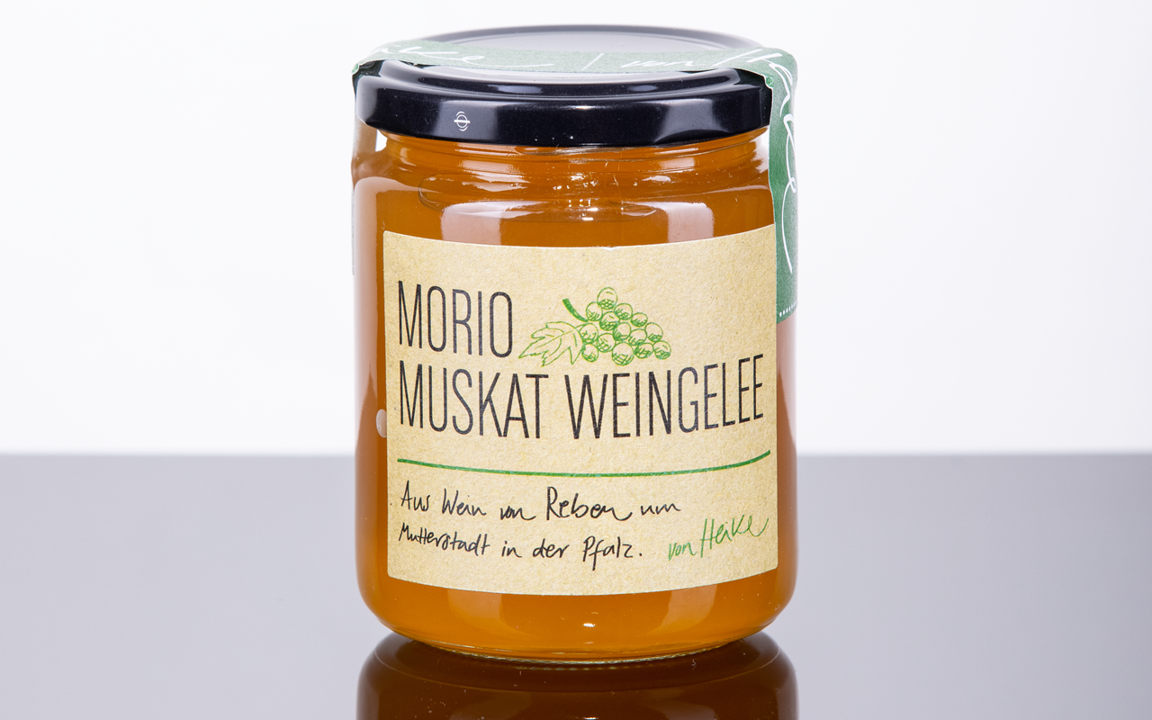 Pfälzer Morio Muskat Weingelee (weiß) aus nachhaltiger Verarbeitung