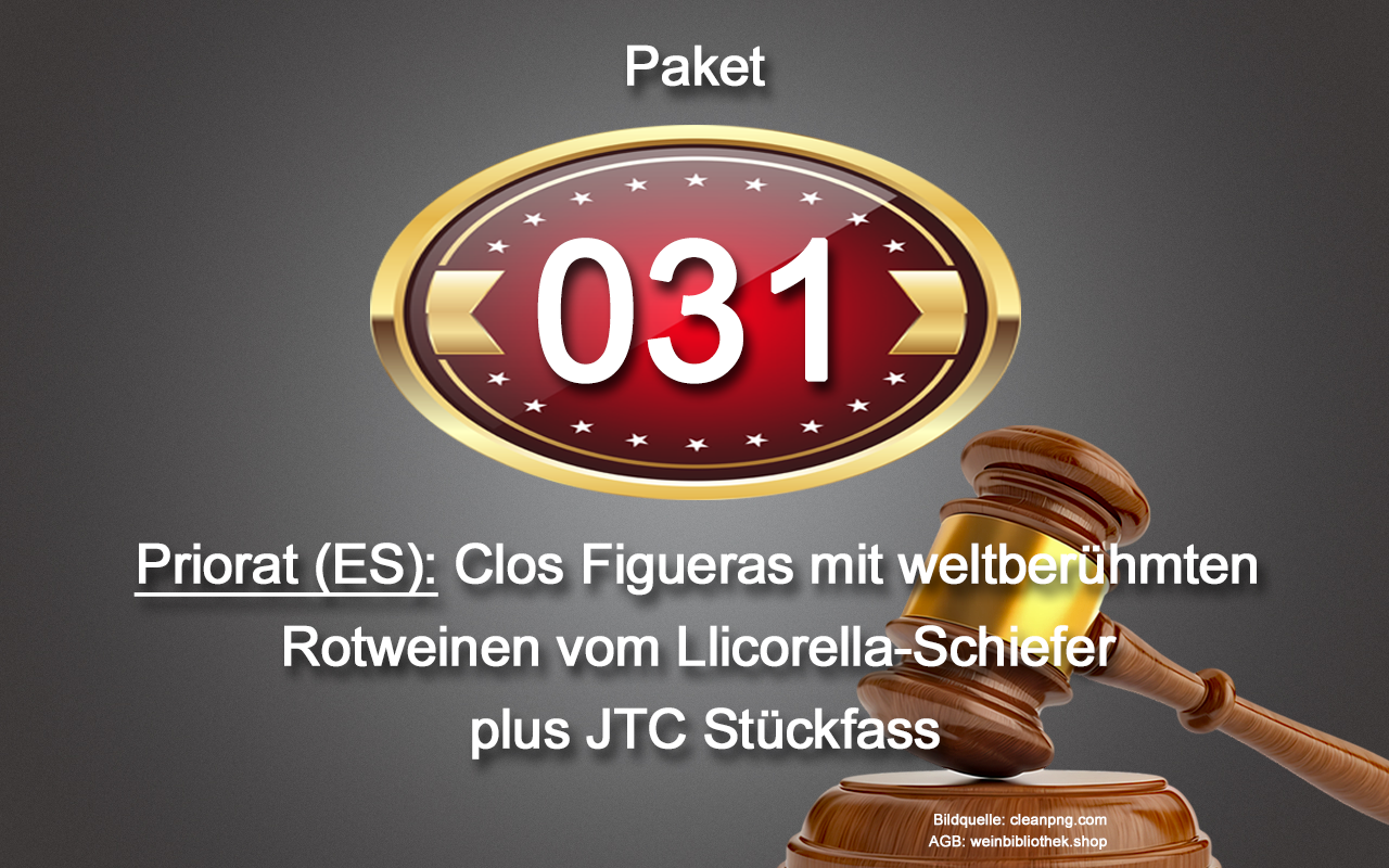0031 AUKTION Priorat-Paket: Clos Figueras mit weltberühmten  Rotweinen vom Llicorella-Schiefer, JTC Stückfass