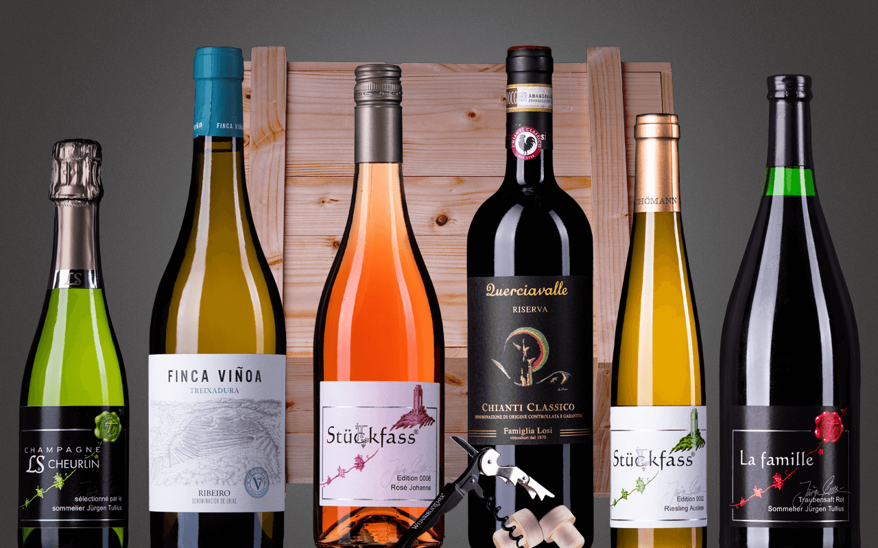 Holzkiste 6er "Sommelier's Lieblingskiste" für Freunde und ganze Familie (Abholpreis Vinothek) Holzkiste 6er "Sommelier's Lieblingskiste" für Freunde und ganze Familie (Abholpreis Vinothek)