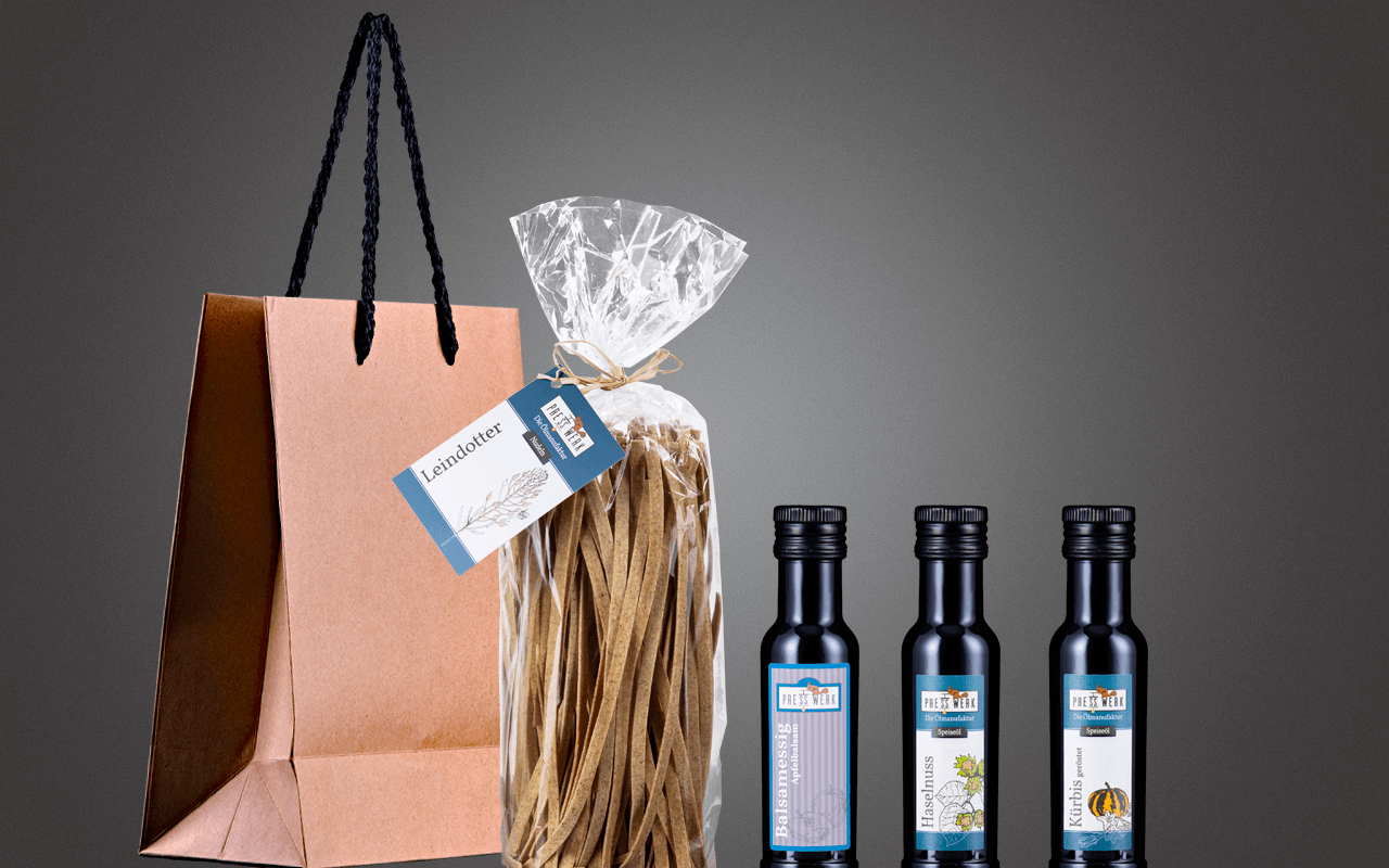 JTC Minitasche "Michaela's Öle, Essig und Nudeln aus dem Zellertal" Präsent zum Abholpreis JTC Minitasche "Michaela's Öle, Essig und Nudeln aus dem Zellertal" Präsent zum Abholpreis