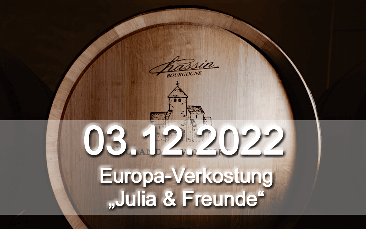 @_AKTUELL 03.12.2022 "Julia & Freunde" Vor-Ort-Weinprobe - 6er Flight in der Weinbibliothek