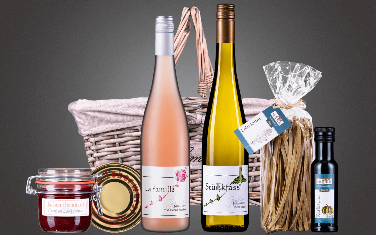 Präsentkorb "Zellertal trifft Mittelhaardt für Genießer" (Abholpreis - geringer Bestand!) Präsentkorb "Zellertal trifft Mittelhaardt für Genießer" (Abholpreis - geringer Bestand!)