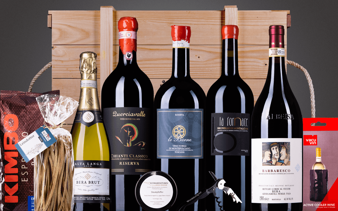 JTC 5er Magnumkiste "Italienreise mit Chianti Reserva Doppelmagnum" (Abholpreis Vinothek) JTC 5er Magnumkiste "Italienreise mit Chianti Reserva Doppelmagnum" (Abholpreis Vinothek)