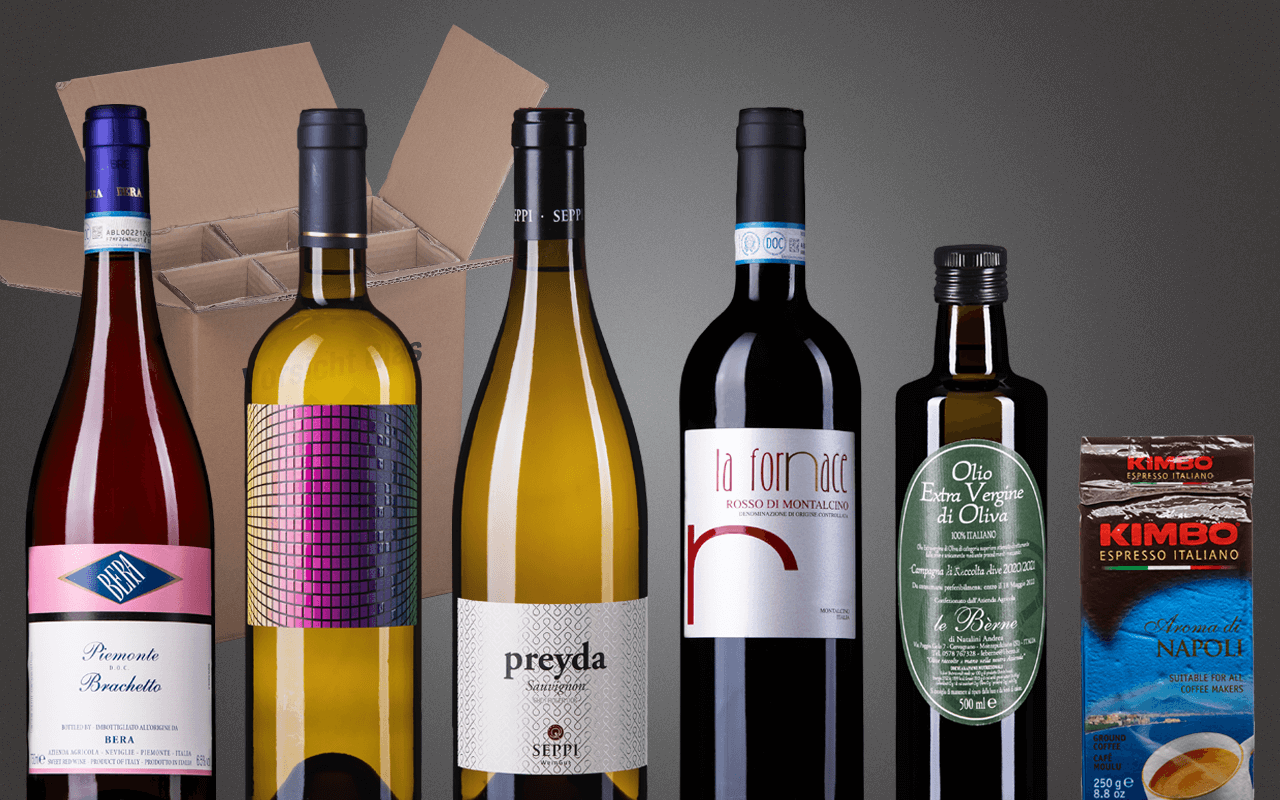 Probierbox 6er "Italien im Zellertal Sommerbox - Erfrischendes von Schaumwein über Sauvignon bis Olivenöl" (Abholpreis)