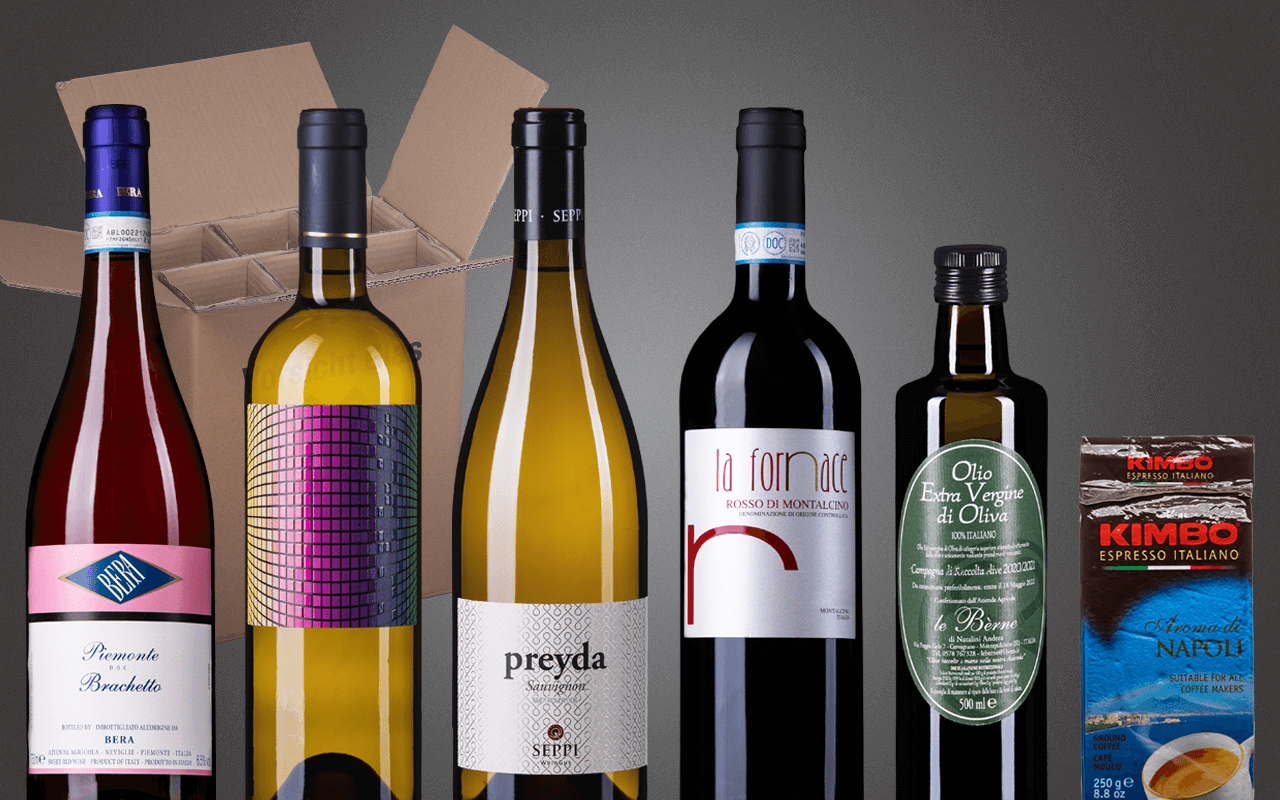 Probierbox 6er "Italien im Zellertal Sommerbox - Erfrischendes von Schaumwein über Sauvignon bis Olivenöl" (Abholpreis) Probierbox 6er "Italien im Zellertal Sommerbox - Erfrischendes von Schaumwein über Sauvignon bis Olivenöl" (Abholpreis)