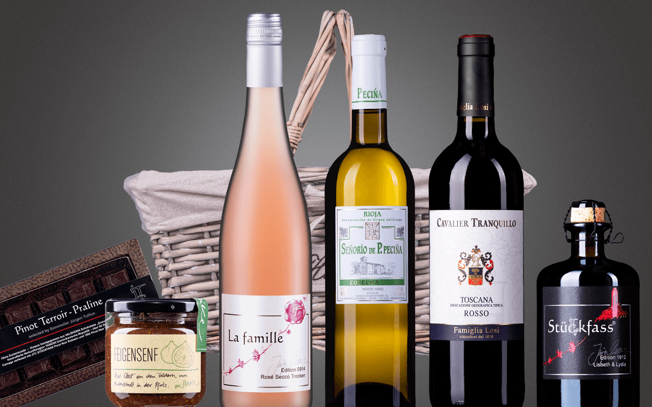 Präsentkorb "Ladies Night - inklusive Rosé Secco, Likörwein und Schoggi" (Abholpreis) Präsentkorb "Ladies Night - inklusive Rosé Secco, Likörwein und Schoggi" (Abholpreis)