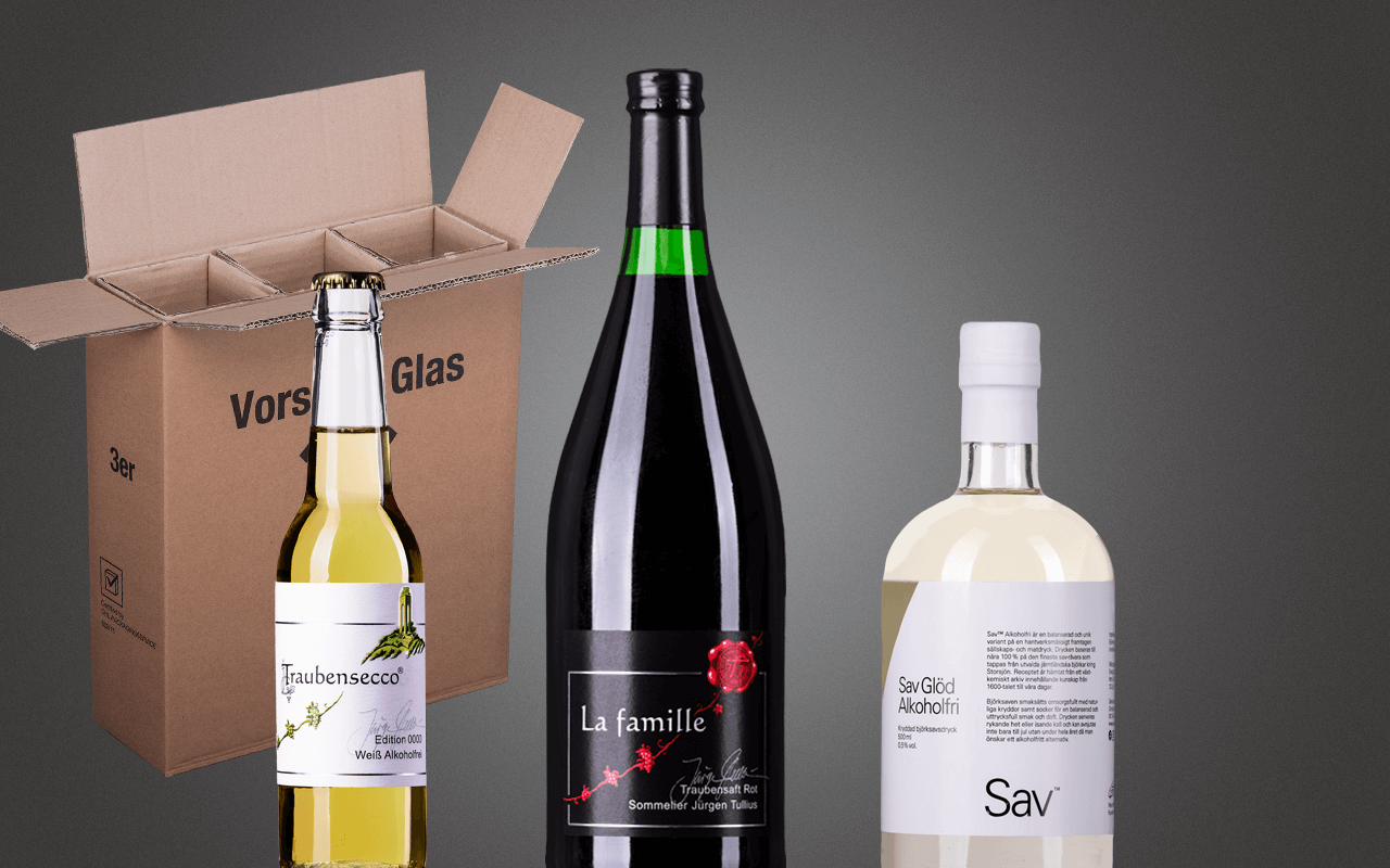 Probierbox neu(!) 3er "JTC Alkoholfrei" Selektion Sommelier Jürgen Tullius (Abholpreis) Probierbox neu(!) 3er "JTC Alkoholfrei" Selektion Sommelier Jürgen Tullius (Abholpreis)