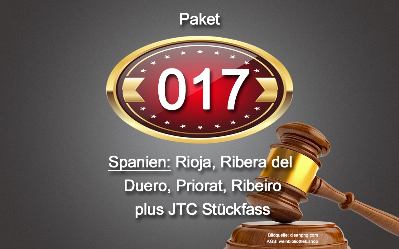 0017 AUKTION Spanien-Paket: Rioja, Ribera del Duero, Priorat, Ribeiro, JTC Stückfass