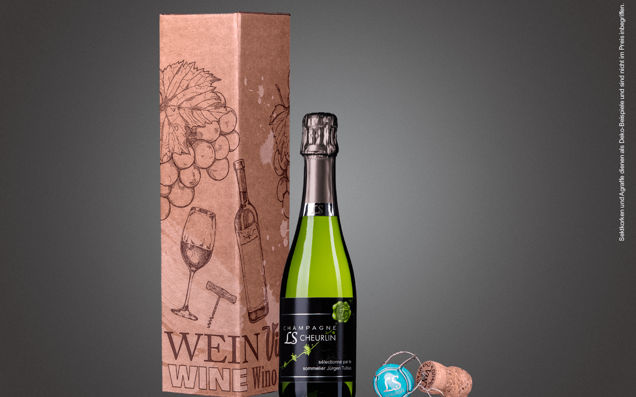 JTC 1er Karton "Kleine Champagner-Flasche Weiß" als Präsent verpackt (Abholpreis Vinothek) JTC 1er Karton "Kleine Champagner-Flasche Weiß" als Präsent verpackt (Abholpreis Vinothek)
